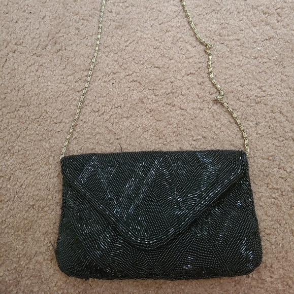 Handbags - Never used black beaded evening bag Hp🔥🔥🔥🔥